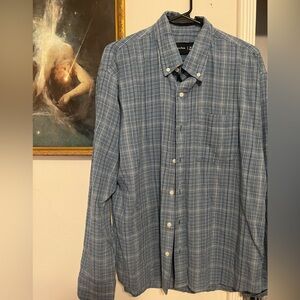 Abercrombie Blue Plaid Button-Up Shirt